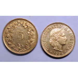 SWITZERLAND 5 Rappen 1992