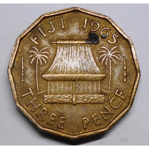 FIJI 3 Pence 1965