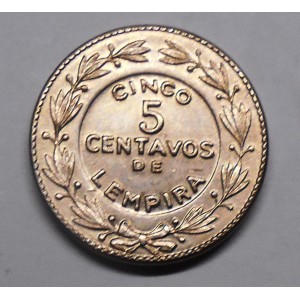 HONDURAS 5 Centavos 1956