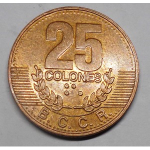COSTA RICA 25 Colones 1995