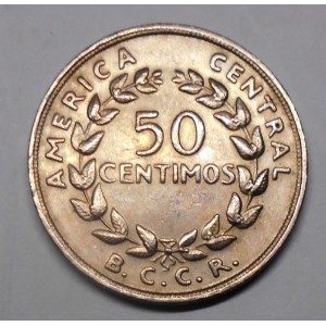 COSTA RICA 50 Centimos 1968