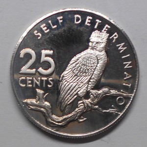 GUYANA 25 Cents 1977 Harpy...