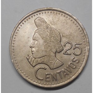 GUATEMALA 25 Centavos 1989