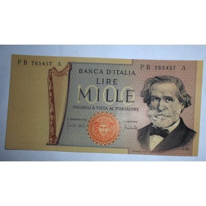 1000 LIRE VERDI 1971 CARTA...