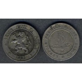 BELGIUM 5 Centimes 1862