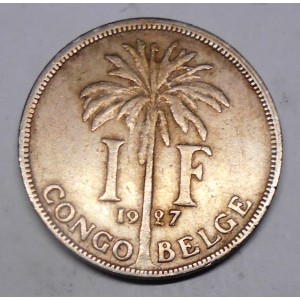 BELGIAN CONGO 1 Franc 1927...