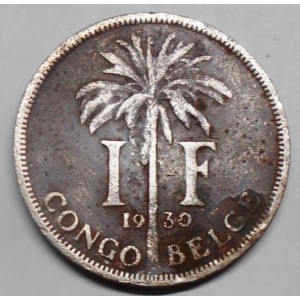 CONGO 1 Franc 1930 Des Belges