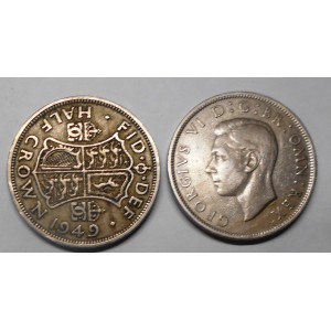 GREAT BRITAIN 1/2 Crown 1949