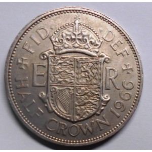 GREAT BRITAIN 1/2 Crown 1966
