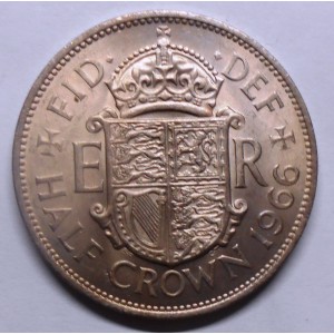 GREAT BRITAIN 1/2 Crown 1966