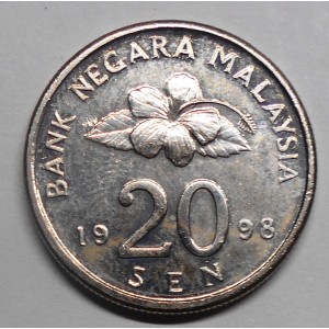 MALAYSIA 20 Sen 1998