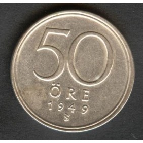 SWEDEN 50 Ore 1949 AG