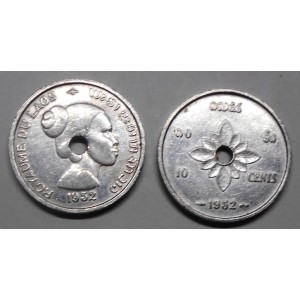 LAOS 10 Cents 1952