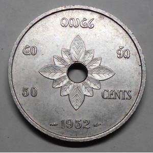 LAOS 50 Cents 1952