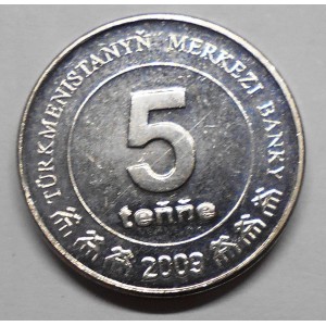 TURKMENISTAN 5 Tenge 2009