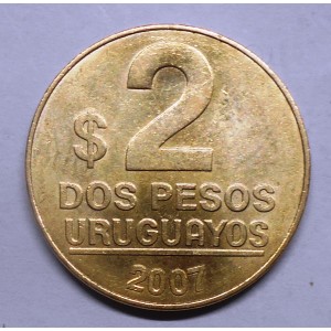 URUGUAY 2 Pesos 2007