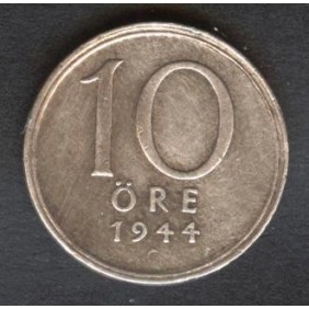 SWEDEN 10 Ore 1944 AG