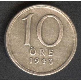 SWEDEN 10 Ore 1943 AG