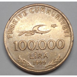 TURKEY 100.000 Lira 1999...