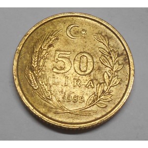 TURKEY 50 Lira 1989