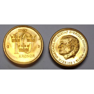 SWEDEN 10 Kronor 1992