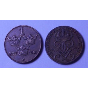 SWEDEN 1 Ore 1942 Br.