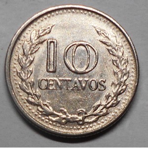 COLOMBIA 10 Centavos 1971