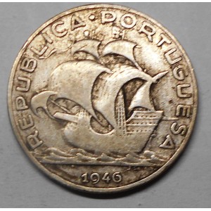 PORTUGAL 5 Escudos 1946 AG