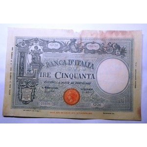 50 Lire GRANDE L 11.08.1943