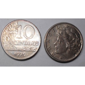 BRAZIL 10 Centavos 1970
