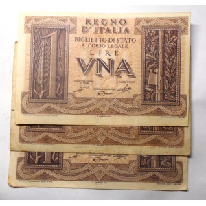 1 Lira 1939 Dittatura Fascista