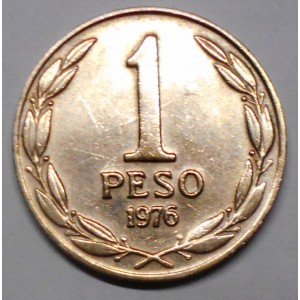 CHILE 1 Peso 1976 Bernardo...