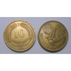 CHILE 10 Centesimos 1964