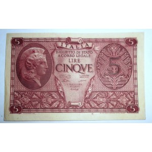 5 Lire 1944 Luogotenenza...