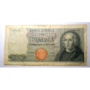 5000 Lire 1970 COLOMBO 1...
