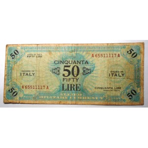 50 AM Lire BILINGUE 1943...