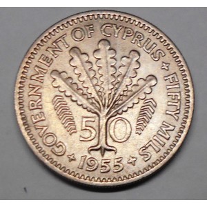 CYPRUS 50 Mils 1955