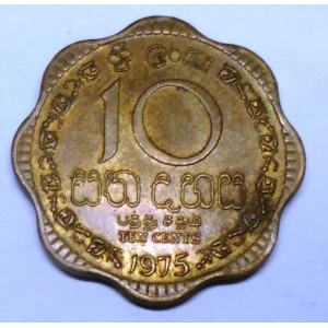 SRI LANKA 10 Cents 1975