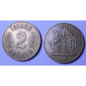 ICELAND 2 Kronur 1946