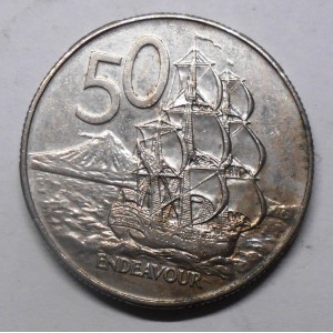 NEW ZEALAND 50 Cents 1985