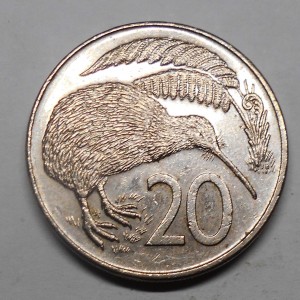 NEW ZEALAND 20 Cents 1982