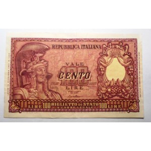 100 Lire 31.12.1951 ITALIA...