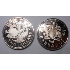 BARBADOS 2 Dollars 1977...