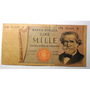 1000 LIRE VERDI 1971 CARTA...