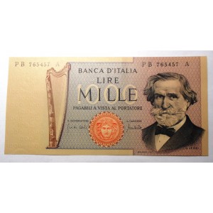 1000 LIRE VERDI 1971 CARTA...