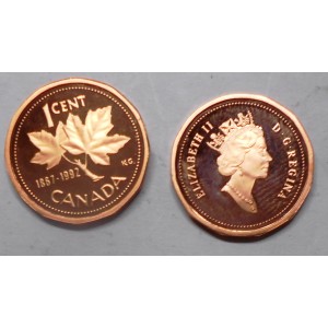 CANADA 1 Cent 1867-1992...