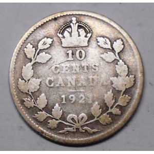 CANADA 10 Cents 1921 AG...