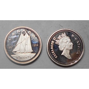 CANADA 10 Cents 1867-1992...