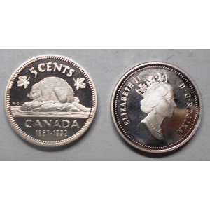 CANADA 5 Cents 1867-1992...