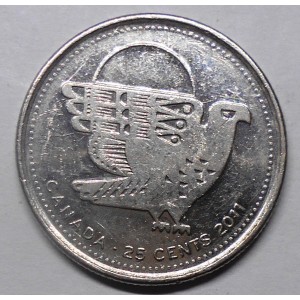 CANADA 25 Cents 2011 Falcon